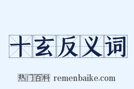 十玄反义词是什么意思的图片